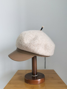 Boina de lana para mujer, boina de alta calidad para exteriores, HT-1572, venta al por mayor, novedad, 2022 - Product Image 3