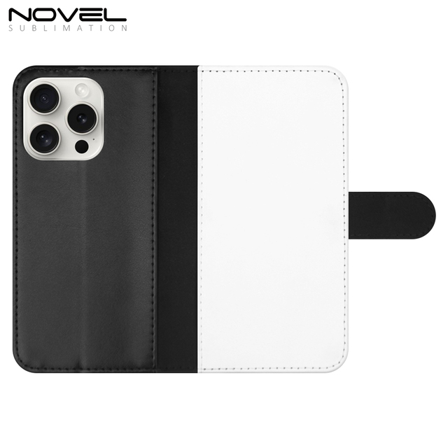 Blanks Customized PU Leather Sublimation Phone Wallet Cases with Card Slot Inside TPU for iPhone 16 15 14 13 12 11 Pro Max