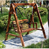 Balançoires de jardin en bois suspendues de luxe bon marché pour les vacances, les loisirs, 2 places, balançoires de jardin pour adultes, balançoires de patio en bois d'extérieur