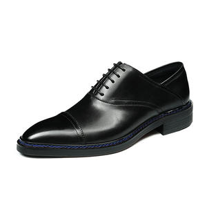 Chaussures pour hommes de style britannique en cuir véritable respirantes et élégantes à lacets, de qualité supérieure, pour occasions formelles - Product Image 3