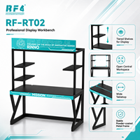 Banc de travail métallique robuste multi-scènes RF4 RT02 avec rangement d'outils pour ateliers électroniques, mécaniques et téléphoniques mobiles