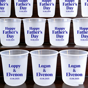 Gobelets de fête réutilisables en plastique PP givré personnalisés avec logo imprimé sur mesure, 9 oz, 12 oz, 16 oz, avec design de logo personnalisé - Product Image 1