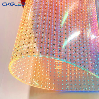 Película de Pantalla LED Transparente Flexible, Pantalla LED P10 para Ventanas, Publicidad en Vidrio
