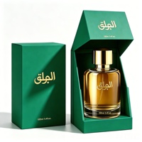 Boîte d'emballage de parfum de luxe personnalisée, design transparent, gaufrage UV, finition bronzée, recyclable, fabrication artisanale, laminage mat