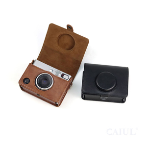 Étui rétro exclusif Caiul en cuir de litchi pour appareil photo Fujifilm <span class=keywords><strong>Instax</strong></span> <span class=keywords><strong>Mini</strong></span> <span class=keywords><strong>EVO</strong></span> Film - Product Image 5
