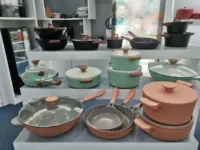 Tmai 8 шт. Роскошная розовая керамическая кухонная посуда от производителя, набор кухонной посуды из литого алюминия под давлением