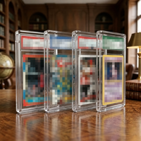 Protector de Placa Acrílica Transparente Resistente a Arañazos Personalizado de Fábrica para Tarjetas Graduadas TCG, Estuche Protector para Tarjetas PSA