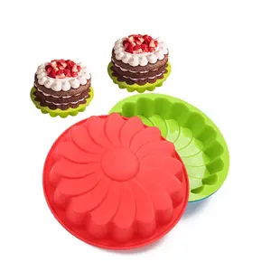Moldes redondos y grandes Para hacer pasteles, bandejas Pop Bundt, moldes de silicona Para pastel de cumpleaños y Pan, 9 pulgadas, novedad