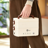 Boîte à lunch auto-chauffante en acier inoxydable à faible volume avec poignée portable, étanche et anti-fuite