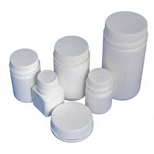 Pot cylindrique rond en plastique PP blanc OEM Super International avec couvercle à clipser sécurisé pour médicaments - Product Image 1