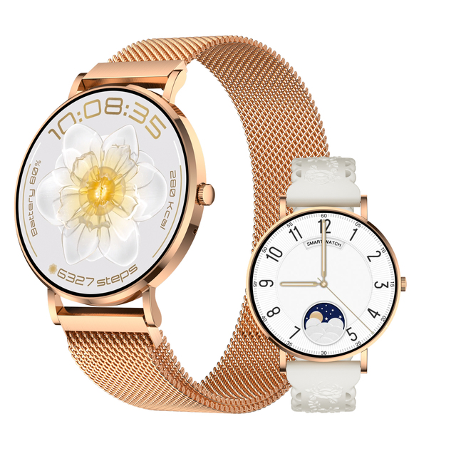 OEM Ultrathin AMOLED AM28 1.32inch IP68 Waterproof 24-Hour Women's Health Monitoring Long Battery Life Smart Watch for Women
