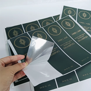Custom Glossy Silver Shampoo Bottle Adhesive Sealing Label Waterproof Vinyl <strong>Security</strong> Stickers for Packaging <strong>Excellent</strong> for Secure - Product Image 2