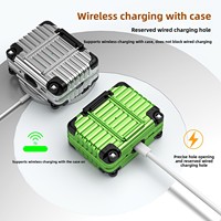 Étui de protection pour écouteurs de type bagage avec roulettes pivotantes et fonction de support verrouillable pour AirPods 5/4 et AirPods Pro 3 2