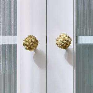 Personalized Brass Creative Drawer Wool Ball <strong>Knob</strong> Light Luxury French Modern Minimalist Wardrobe <strong>Door</strong> Pull Handle - Product Image 4