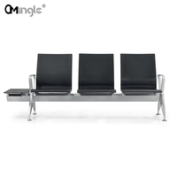 Banc Siège d'attente pour aéroport en acier inoxydable Station d'hôpital Réception Salle d'attente 3 places Link Gang Chaise d'attente