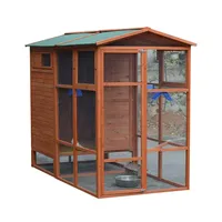 Grande cage à oiseaux élégante, volière extérieure durable et imperméable en bois pour pigeons et oiseaux