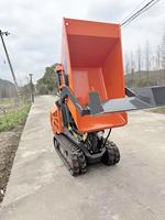 Antspower 2026 Livraison Rapide Mini-Dumper Hydraulique 600 kg sur Chenilles pour Petites Exploitations Agricoles et Chantiers