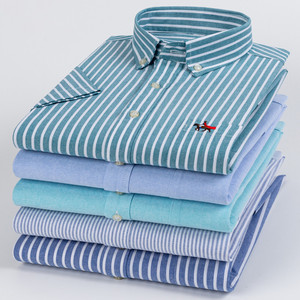 Nueva Camisa <span class=keywords><strong>de</strong></span> <span class=keywords><strong>Vestir</strong></span> <span class=keywords><strong>de</strong></span> Manga Corta para Hombre Palo Youth, 100% Algodón, Bolsillo 3D, Primavera, Diseño Completo - Product Image 4