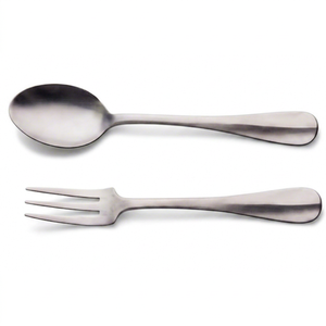 Ensemble de couverts en argent fini mat élégant pour Table de cuisine Ustensiles élégants en acier inoxydable pour Restaurant à la maison et café - Product Image 1
