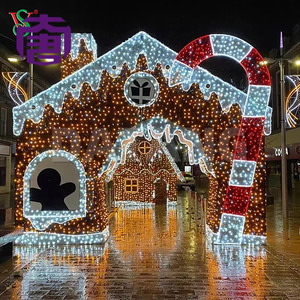Custom Christmas House Motif Lighting Decoration for Shopping Mall Park Festival Photo Spot Holiday Installation - Product Image 6