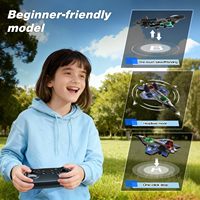 Avion de Chasse RC Électrique en Mousse avec Télécommande, Lumières, Décollage à Touche Unique, Mode Sans Tête pour Enfants de 8 à 13 Ans, Utilisation Intérieure et Extérieure