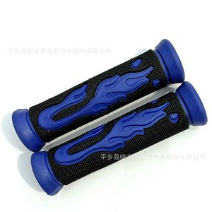 Poignées de guidon de VTT 22,2 mm 13 cm en caoutchouc souple antidérapant avec motif flamme en stock - Product Image 2