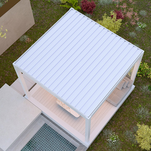Pergola moderne <span class=keywords><strong>de</strong></span> luxe à commande à distance en aluminium, auvent à lames orientables électriques, imperméable, gazebo <span class=keywords><strong>de</strong></span> patio, pergola <span class=keywords><strong>de</strong></span> <span class=keywords><strong>jardin</strong></span> extérieure - Product Image 3