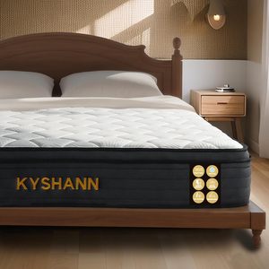 Matelas hybride Queen de 12 pouces amélioré individuellement à ressorts ensachés Matelas Queen Size à soulagement de la pression moyenne et ferme dans la boîte - Product Image 1