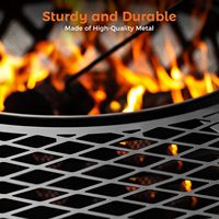Barbecue à grille pivotante réglable en métal modèle 2026 avec foyer et pique-foyer pour le camping en extérieur et la terrasse