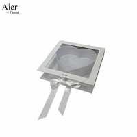 Boîte de présentation de fleurs en forme de cœur Aierflorist pour la Saint-Valentin, boîte cadeau pour la fête des mères, boîte cadeau pour mariage