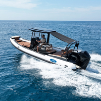 Hedia 2026 Nouveau SP760 Bateau pneumatique rigide de luxe en aluminium pour 16 passagers, coque en V profond, bateau RIB760 pour le tourisme
