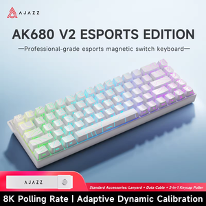 คีย์บอร์ดเกมมิ่ง Ajazz AK680 <span class=keywords><strong>V2</strong></span> สวิตช์แม่เหล็กแบบมีสาย RT0.01MM 8Khz 0.125ms ความหน่วงต่ำ รับประกัน 12 เดือน - Product Image 6