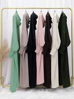 Abaya Jilbab pour femme musulmane, de bonne qualité, style streetwear, coupe ample, effet délavé, avec manches chauve-souris, vente en gros