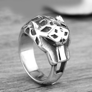 Bague en acier inoxydable avec motif Animal léopard pour homme, bijoux, offre spéciale - Product Image 4