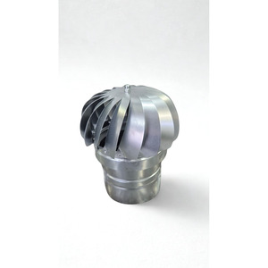 ARTIGIAN RUSSO Campana de Ventilación Rotatoria Redonda Impulsada por el Viento, Ventilador de Techo Industrial de Acero al Carbono, Hecho en Italia - Product Image 1