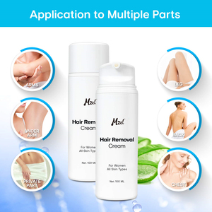 Crème dépilatoire à marque privée, efficace et rapide, pour les jambes, les aisselles, les parties intimes, le visage et le corps, pour femmes - Product Image 2
