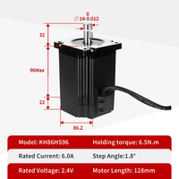Kit moteur pas à pas hybride Kaihong 86x86x100+22mm 6.5nm Nema 34 à boucle fermée 2 phases 48VDC avec encodeur et driver HBS86H pour applications CNC