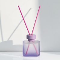 Frosted Square runde Ecke Glas diffusor flasche 200ml Kapazität Schraub verschluss für Home Room Aroma Diffusion