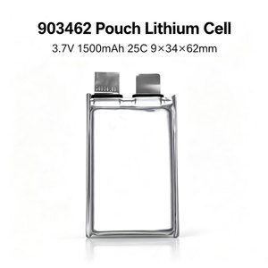 Batterie rechargeable Li-Polymère à décharge rapide 903462 3.7V 1500mAh 25C, cellule en pochette 8x35x60mm 32.5g pour modélisme RC - Product Image 5