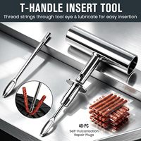 Kit de réparation de pneus robuste 70 pièces, kit de réparation de pneus tubeless pour crevaisons, kit de réparation de pneus universel tout-en-un pour situations d'urgence