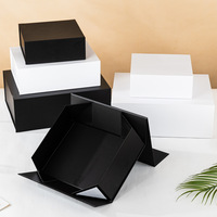 Boîte en carton rigide pliable de luxe avec fermeture magnétique et logo personnalisé, vente en gros, pour emballage de paniers-cadeaux
