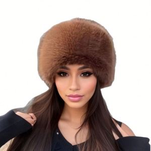 Autumn Winter Plush New Mongolian <b>Hat</b> Cold-Proof Thickened Flat <b>Top</b> Ear Women Fisherman's Bucket Fur <b>Hats</b> - Product Image 5