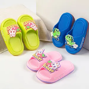 Sandalias planas de verano con dibujos animados para niños y niñas, Zapatillas de casa impermeables de peso ligero de alta calidad para interiores y exteriores