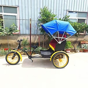 Risciò Triciclo Elettrico a Tre Ruote e Due File per Trasporto Turistico - Product Image 6