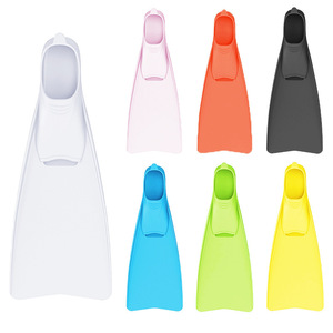 Palmes de plongée intégrales en silicone, rigueur moyenne, pour adultes, pour la plongée libre et l'entraînement de natation - Product Image 4