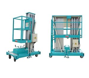 Plateforme Aérienne Élévateur Hydraulique Monoplace Levage Vertical Mât en Aluminium pour Utilisation Individuelle Entrepôt Usine 300kg - Product Image 1