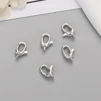 Fermoir ovale à ressort en argent sterling S925, connecteur ouvert durable pour la fabrication de bijoux DIY, colliers et bracelets