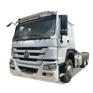 سريع بيع الأصلي حالة انخفاض سقف 375hp 10 الإطارات sinotruck تستخدم مقطورة رئيس شاحنة جرار howo للبيع