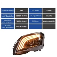 Feux de voiture pour X204, lentille de projecteur de phare, phare dynamique GLK-Class GLK250, phare LED GLK300, feux de jour DRL automobiles