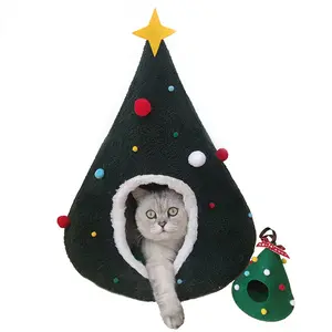 Weihnachts katzen haus Warme und gemütliche Kätzchen Habitat Haustier betten Langlebiges und umwelt freundliches Haus Kitten Den Pet Room